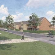 An artist's impression of the new homes.
