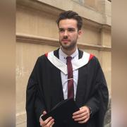 Detective Constable Matt Beavis at his university graduation.