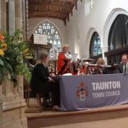 Councillor Vanessa Garside during the ceremony at the Minster