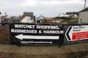 The sign promoting Watchet's shops, businesses and harbour has been stolen twice in the space of a few days.