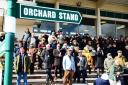 A full Orchard Stand at Taunton Racecourse