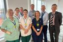 The team involved in the procedure at Musgrove Hospital in Taunton