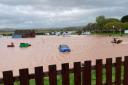 An area of the caravan park flooded last week