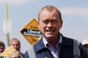 SUPPORT: Liberal Democrat leader Tim Farron in his BARB clothing as he visits Burnham-on-Sea. Picture: PA.