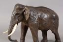 WILD: finely cast cold-painted bronze of an Indian elephant by Franz Bergmann, sold for £4,390