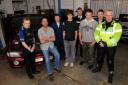 STUDENTS, staff and officers from the Pit Stop Scheme. PHOTO: Submitted