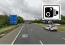 Adam Reece Norman was caught driving at 96mph on the M5 near Clevedon. Picture: Google Street View (main), Pixabay (inset)