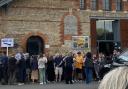 Queues outside the Cheese and Grain in Frome when Sir Paul McCartney took to the stage in 2022.