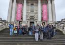 Bridgwater and Taunton College students on the steps of the Tate Britain in London.
