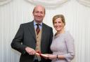 HONOUR: Tractor Ted founder David Horler with HRH the Countess of Wessex