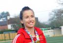 KEEPER: Former King's College student Maddie Hinch collected a bronze medal with England at the EuroHockey Championships.