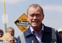 SUPPORT: Liberal Democrat leader Tim Farron in his BARB clothing as he visits Burnham-on-Sea. Picture: PA.