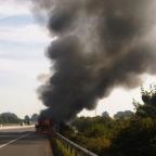 The lorry fire on the M5. Photo: Dave Porter