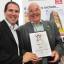 Philip Rowe (right), a winner from Castle Cary, with BBC Somerset's Matt Faulkner.