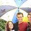 QUEEN's College's Sophia Vahdati, Freddy Carter and Rachel Spencer don't let the rain dampen their success.