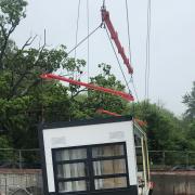 Isambard Kingdom Brunel (IKB) Primary School being lifted into place