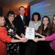 Taunton MP Jeremy Browne with award winners at the ceremony