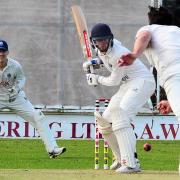 POISED: Taunton Deane batsman Scott Thomas in action against Bridgwater (all pics: Steve Richardson)