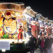 Griffens Carnival Club led the Bridgwater Carnival 2022 procession with the Jubilation cart.