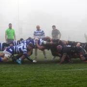 The scrum was fiercely contested all game.