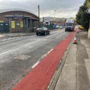 The new cycle route on Lyde Road in Yeovil was due to be open at the end of October 2023.