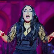 Eliza Hopwood as Morticia in her school's production of The Addams Family