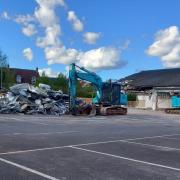 Demolition works at the Wells branch of Lidl are well under way.