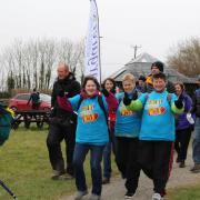 TREK FOR CHARITY: Walkers during the Somerset event