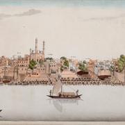 TOP SELLING PAINTING: Unsigned picture of Aurangzebs Mosque and River Ganges Waterfront, Varansi. The 19th Century Indian School painting was bought for £2,415 at Greenslade Taylor Hunt’s monthly sale
