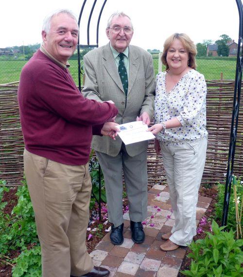 From left, Rotarian Bernard Maynard-Smith, Croft House fundraiser Bert Pearson and Diane Allen, superintendent at Croft House. PHOTO: Keith Wiseman