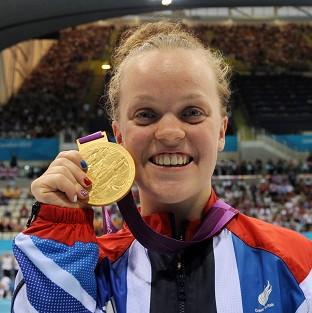 Great Britain's Eleanor Simmonds celebrates with her Gold Medal after winning the Women's 200m IM SM6
