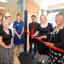 Jane Barrie OBE cuts the ribbon marking the official opening of the new Creech Medical Centre in the village of Creech St Michael, Near Taunton