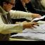 The counting of votes commences in the Corby by-election at Lodge Park Sports Centre in Northamptonshire