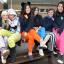 ELOISE Bedford, Chloe Leitch, Janielle Sabale, Deanna Mendoza, Saffy Nixon and Cristal Gallano who paid 50p to change the bottom half of their uniform something more colourful. PHOTO: Steve Guscott
