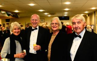 Corinne and Bob Lyon with Treta and Dr Donald Pearson-Kirk at Taunton Racecourse for the centenary dinner.