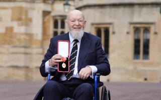Michael Eavis received his knighthood on Tuesday, April 23.