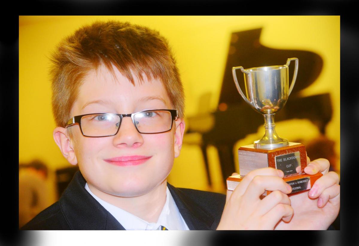 Tommy Hill won the Blackdown Cup for his piano playing