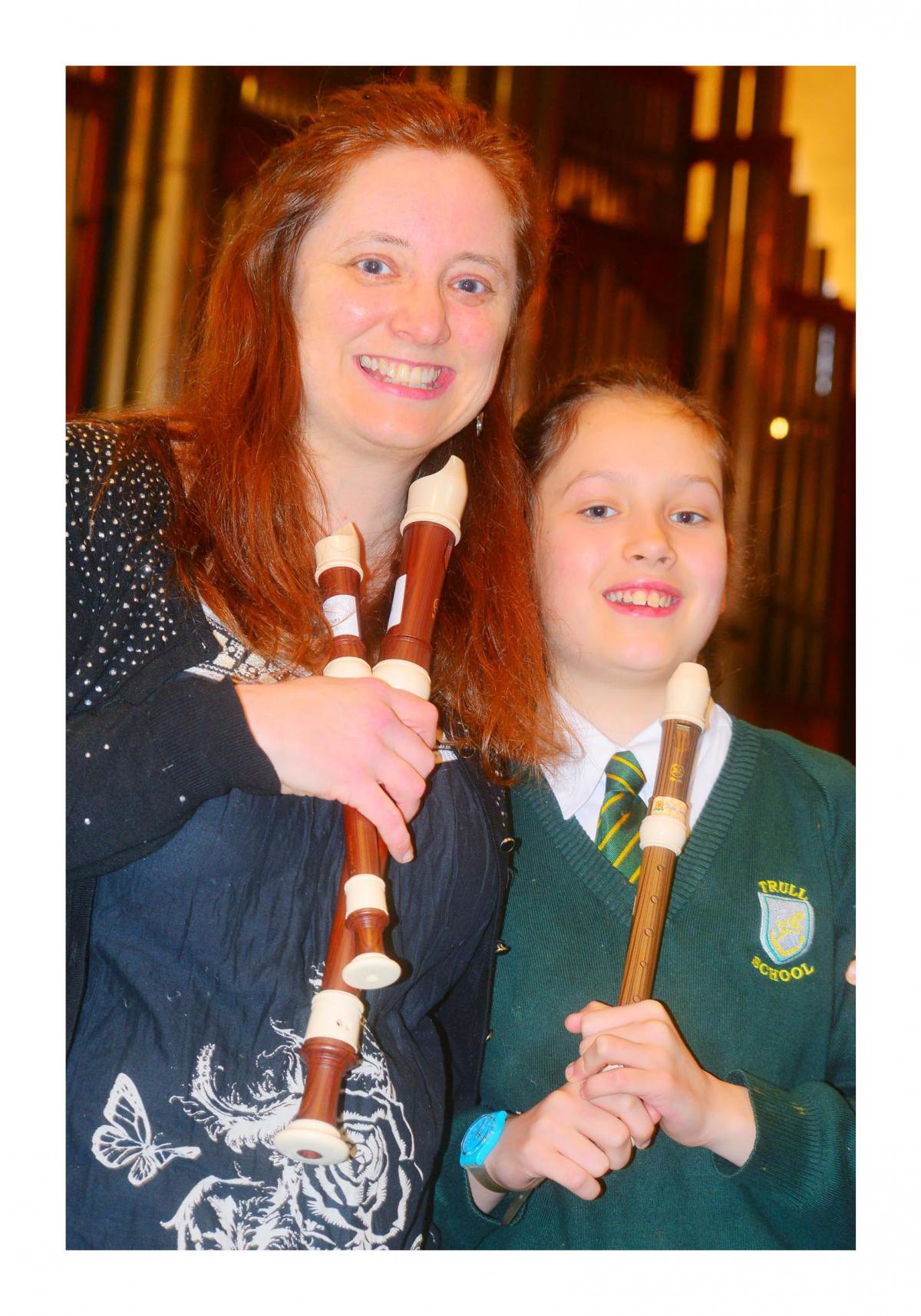 Lauren and Kate Jackson in the  recorder classes