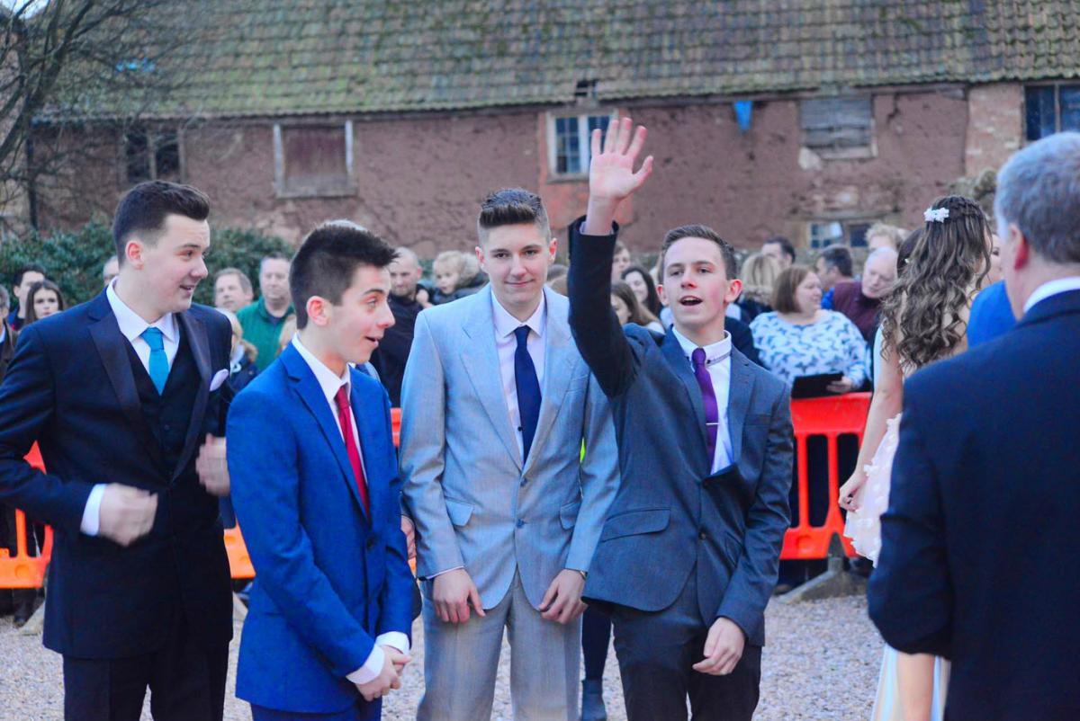 Youngsters arriving at the prom