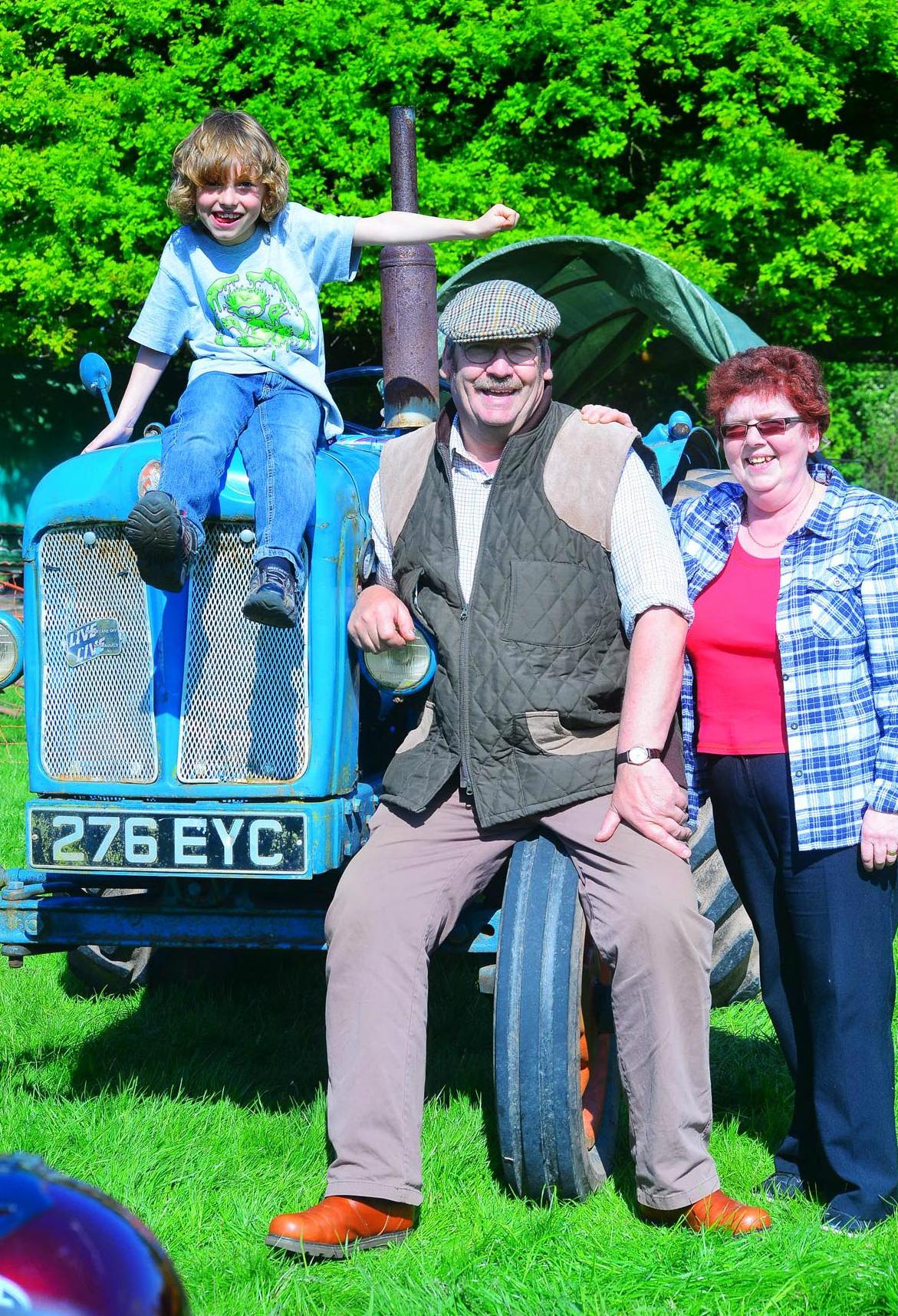 TRACTOR FUN: Oliver, David and Barbara Chidley