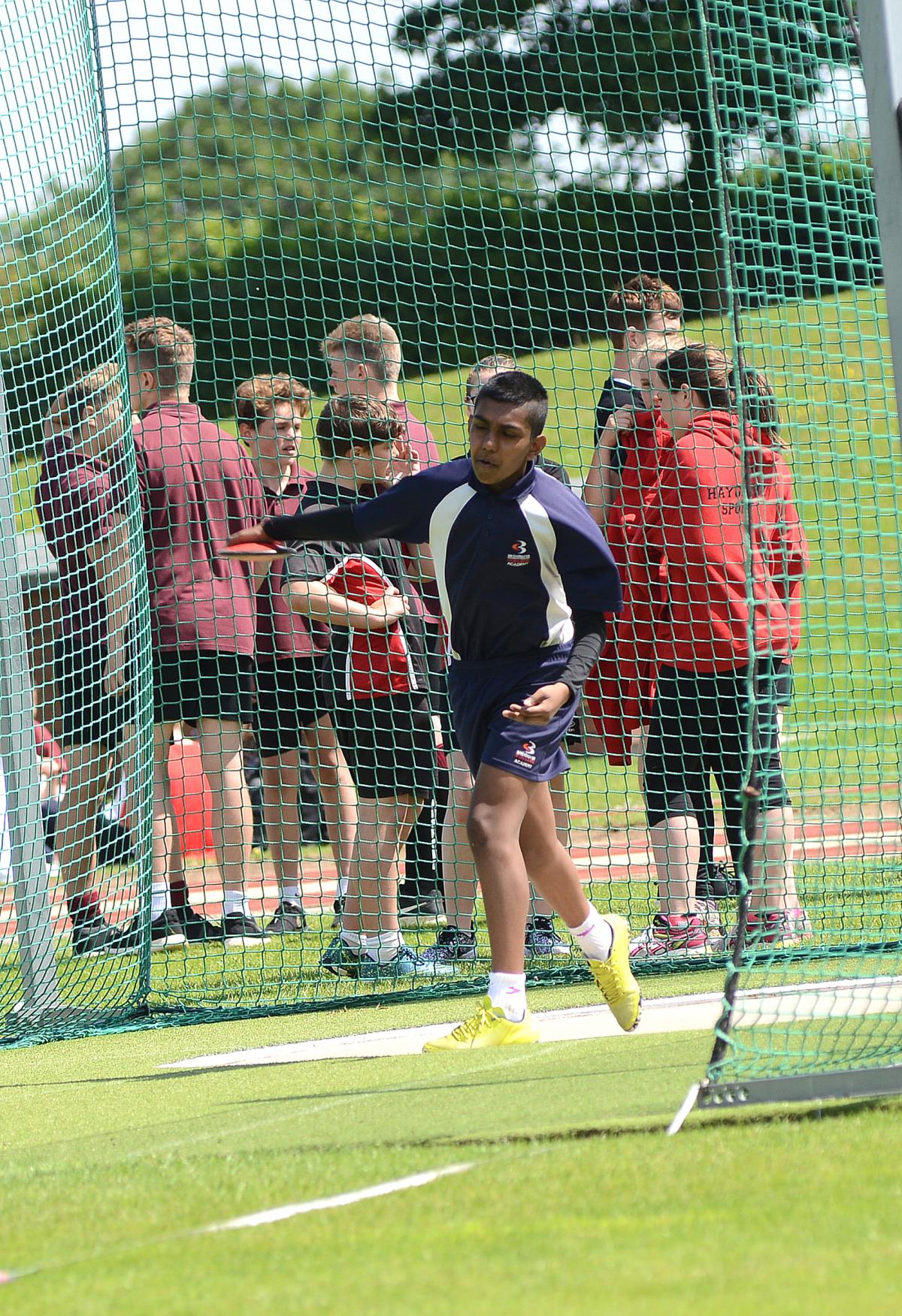 Bridgwater College Academy student take on the discus
