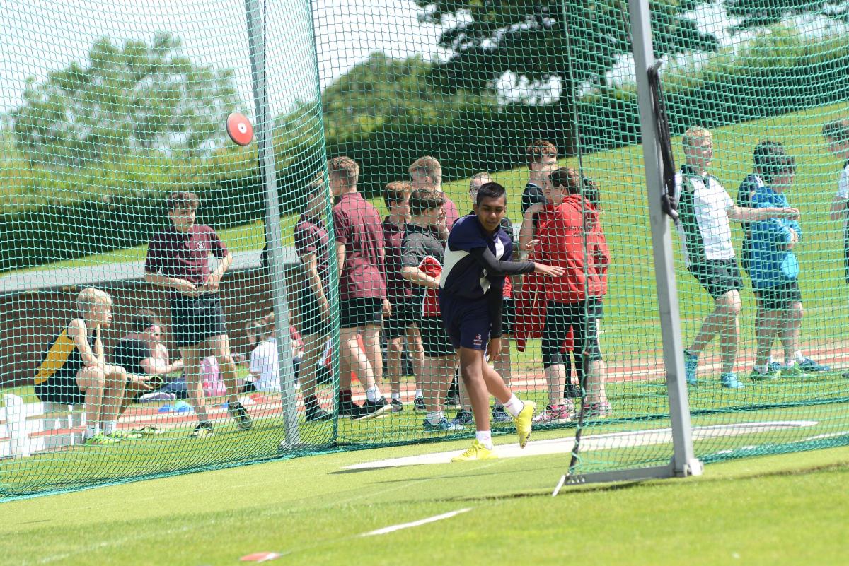 Bridgwater College Academy student take on the discus