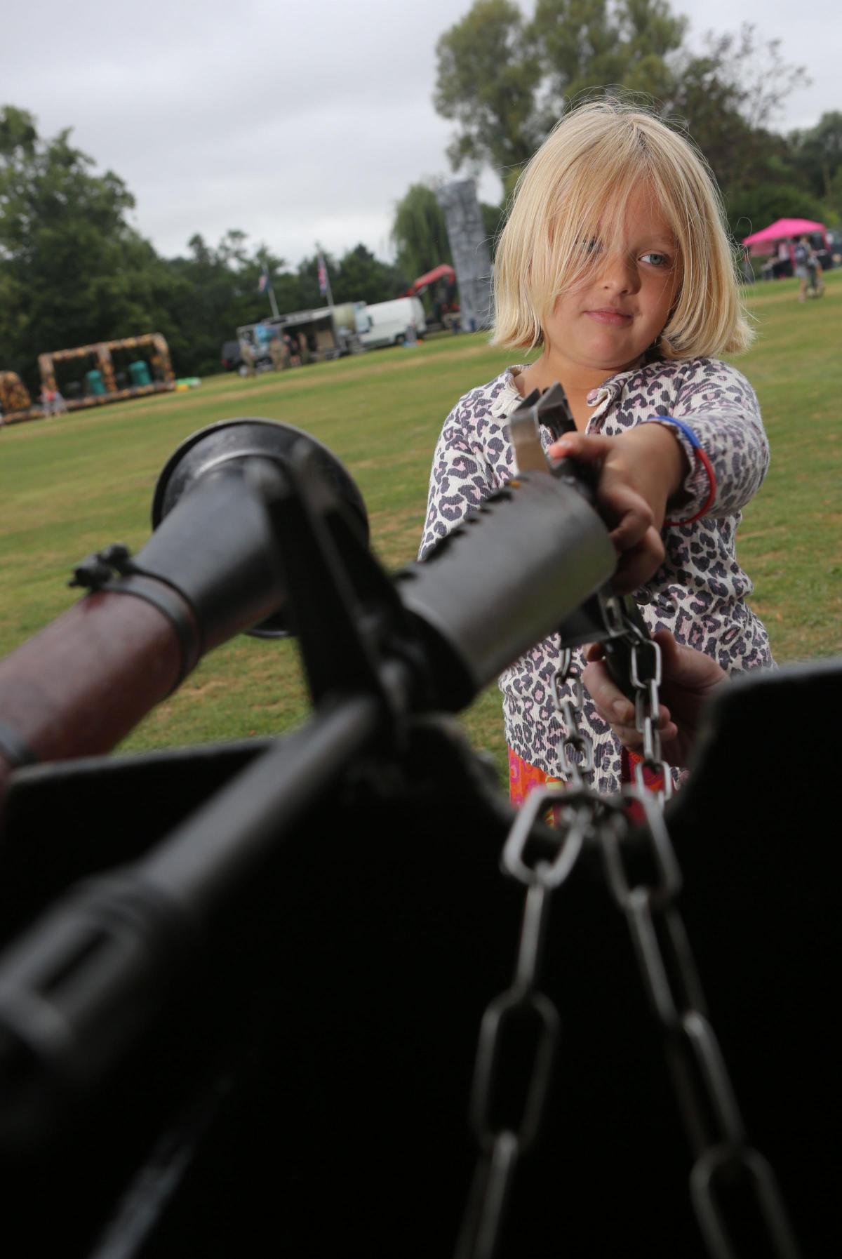 Sophie Hobson at the Meet the Army Day in Vivary Park 2016