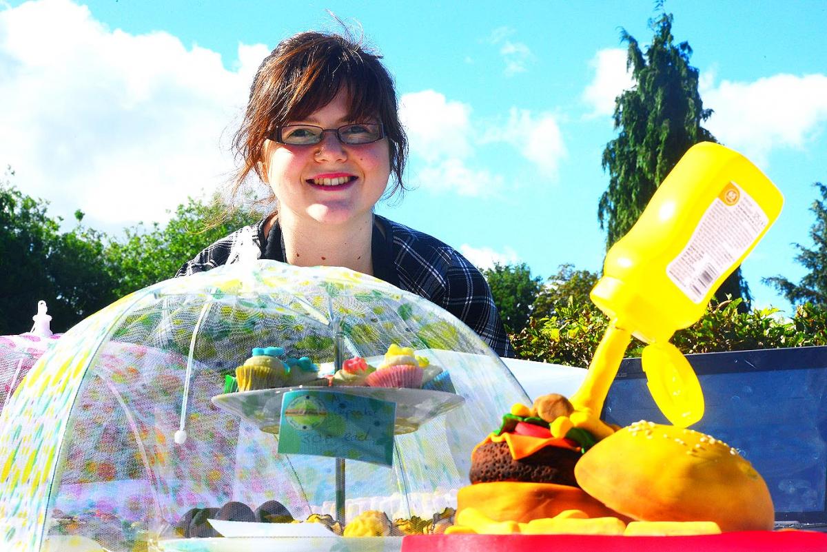 Goodland Gardens fun day for Ben White ; Sarah Broomfield [from 'Broomfield and Baverstock Bakes]