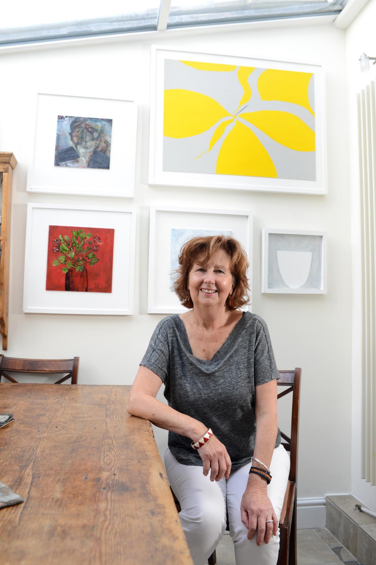 Artist Jane Brossard, opens up her home as part of Somerset Arts Week, Taunton.