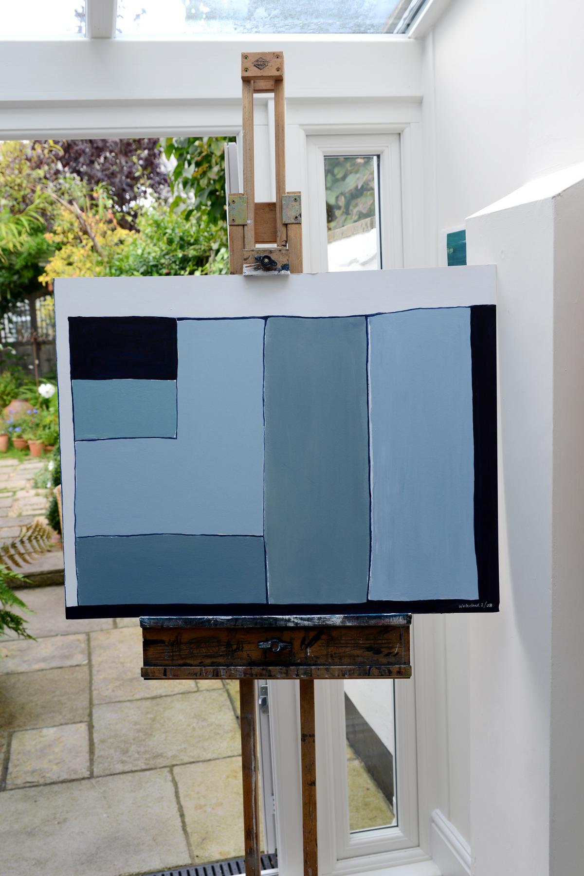 Artist Jane Brossard, opens up her home as part of Somerset Arts Week, Taunton.
Pictured one of Jane's Paintings, inspiried by the Somerset Levels