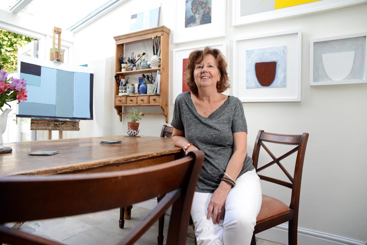 Artist Jane Brossard, opens up her home as part of Somerset Arts Week, Taunton.