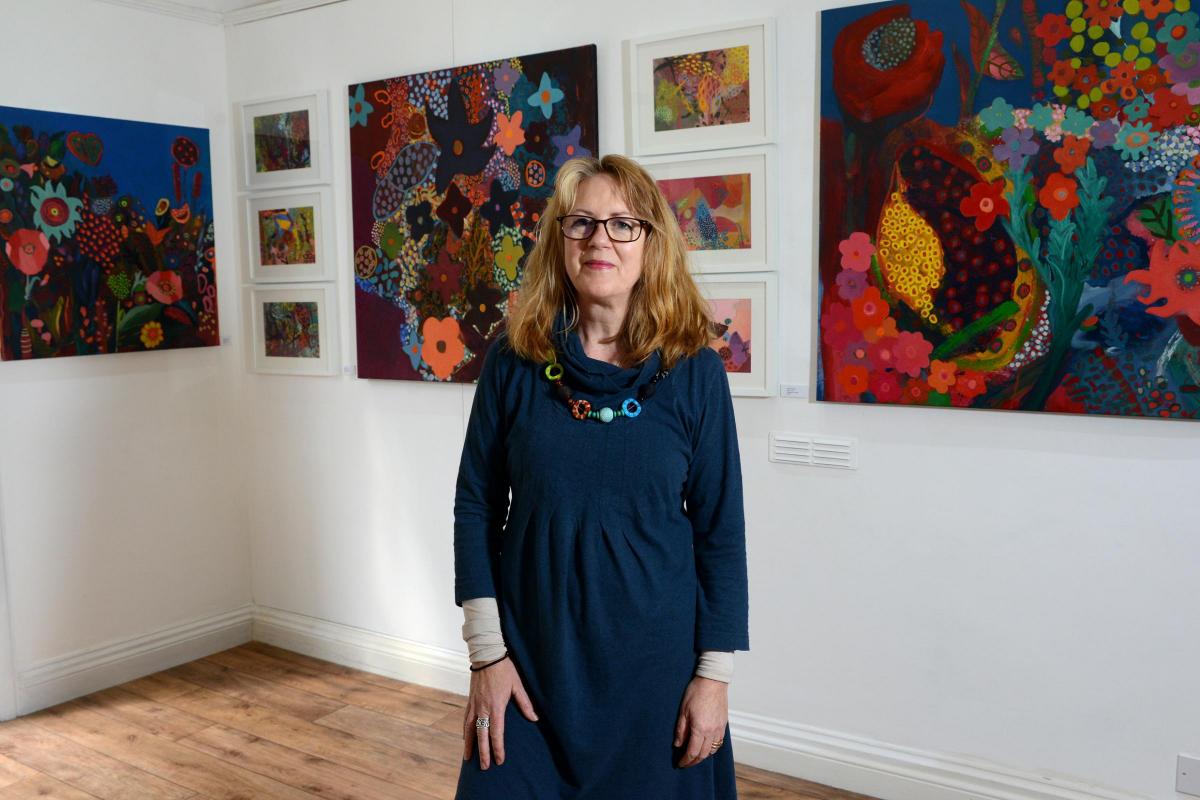 Artist Elizabeth Earley who is taking part in Somerset Art Weeks, The Cresent, Taunton
