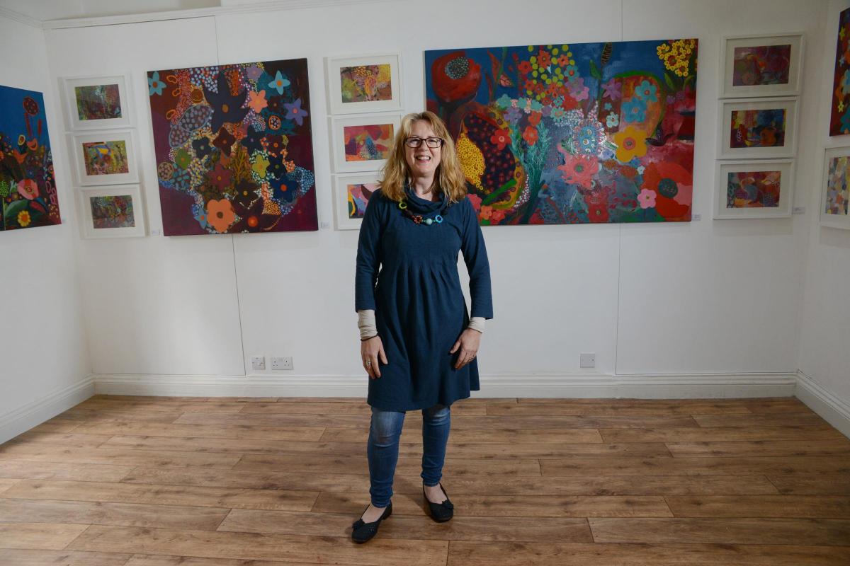 Artist Elizabeth Earley who is taking part in Somerset Art Weeks, The Cresent, Taunton