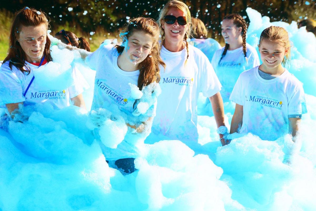 The County Gazette 180 Appeal Bubble Rush in aid of St Margaret's Hospice 